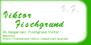 viktor fischgrund business card
